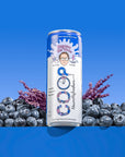 Regress The Stress can with blueberries and lavender