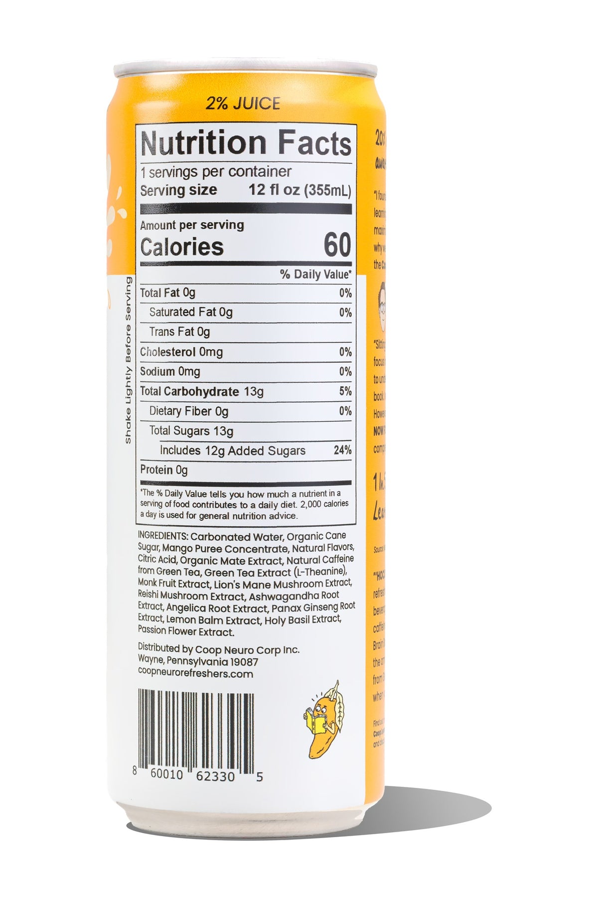 Hocus Pocus Now Focus nutrition facts and ingredients: 60 calories, 120 mg caffeine